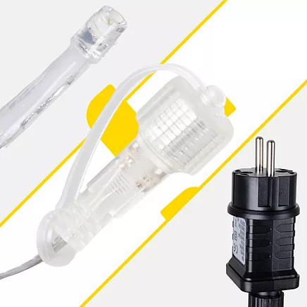 Āra LED lāsteku virtene 100LED 4m Izoxis 26858, silti balta