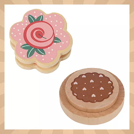 Childrens tea set + Kruzzel 26418 cake stand