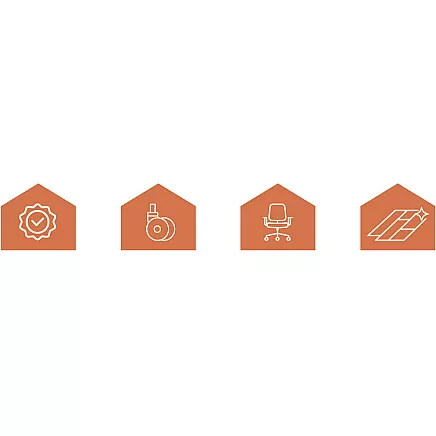 Black swivel chair wheels 5 pcs Ruhhy26294