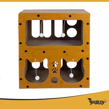 Cat scratching post - two-story house Purlov 27017