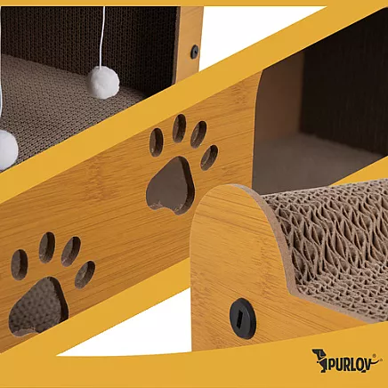 Cat scratching post - two-story house Purlov 27016