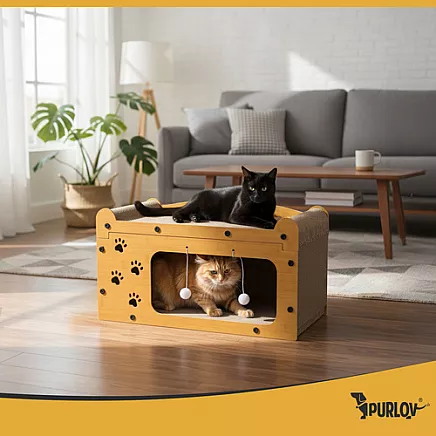 Cat scratching post - two-story house Purlov 27016