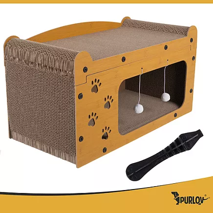 Cat scratching post - two-story house Purlov 27016