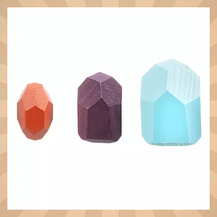 Stones/wooden blocks - 16 pcs Kruzzel 26323