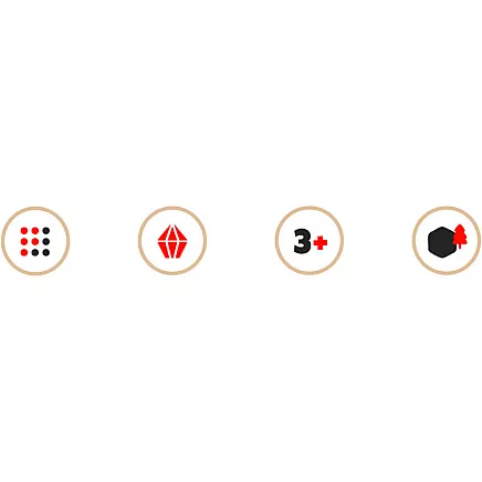 Stones/wooden blocks - 16 pcs Kruzzel 26323