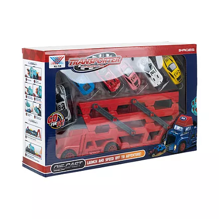 Iso Trade kravas automašīnu piekabes komplekts ar 6 automašīnām