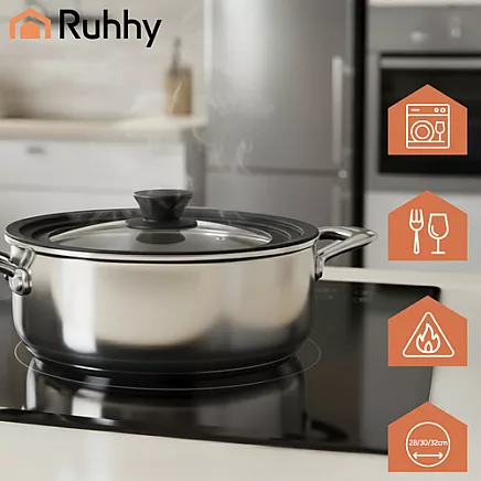 3-in-1 silicone lid 28/30/32cm Ruhhy 25561