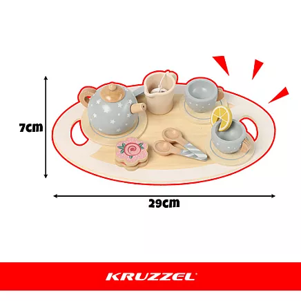 Childrens tea set gray Kruzzel 26394