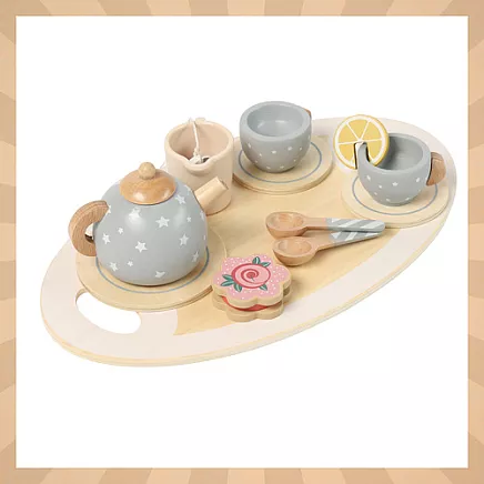 Childrens tea set gray Kruzzel 26394