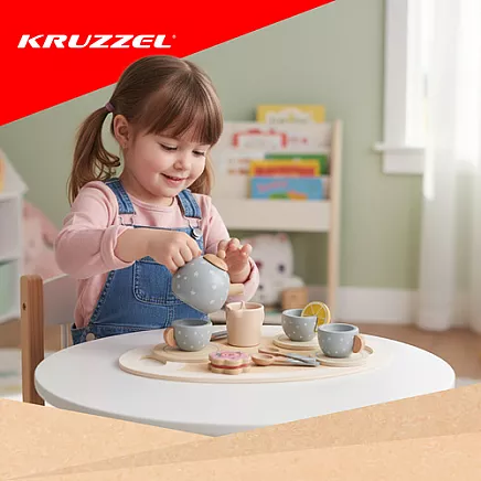 Childrens tea set gray Kruzzel 26394