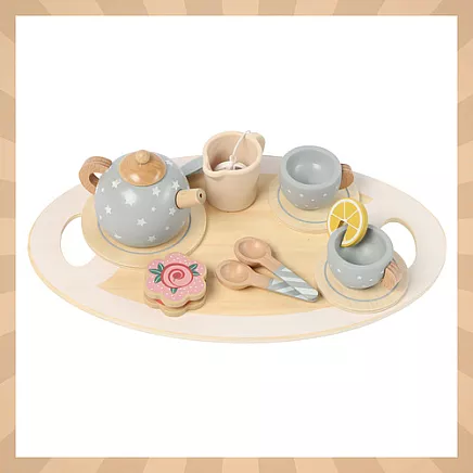 Childrens tea set gray Kruzzel 26394