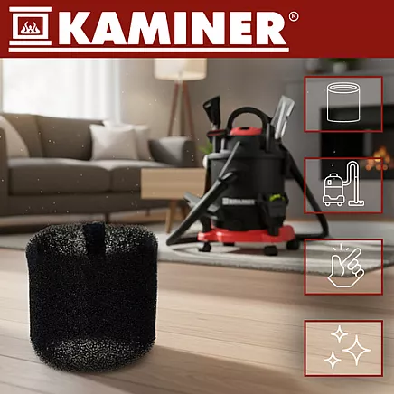 Sūkļa filtrs putekļsūcējam Kaminer 23918 26747, 28x7.5 cm