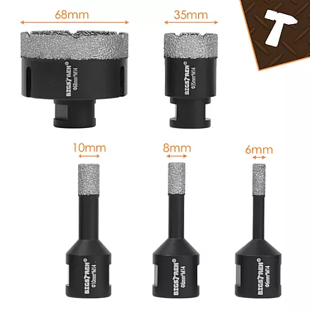 Diamond hole saws - set of 6 Bigstreen 27079