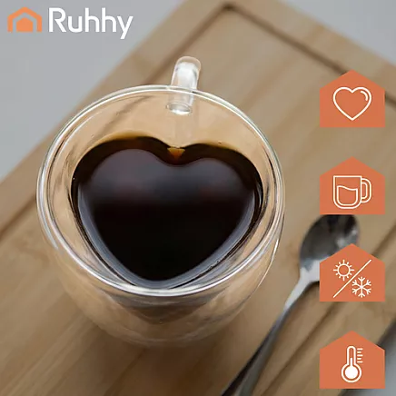 Thermal glass 240ml - Ruhha heart 26906