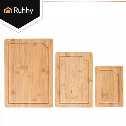 Bambusa griešanas dēļu komplekts Ruhhy 3 gab. ar statīvu