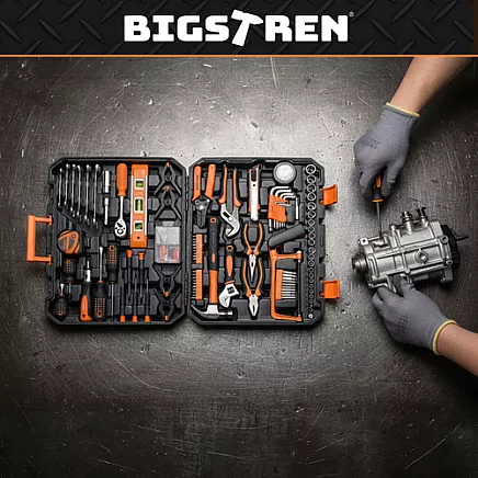 Instrumentu komplekts koferī 168 gab. Bigstren 26475 mājas un darbnīcas darbiem