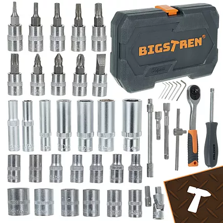 Tool set in a 56-piece case. Bigstreen 26845