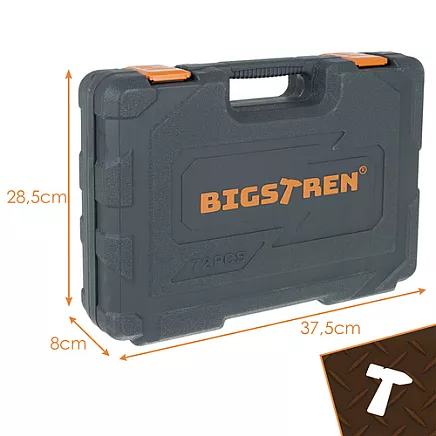 Tool set in a 72-piece case. Bigstreen 26846