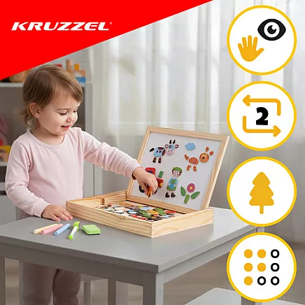Kruzzel 25637 double-sided educational board