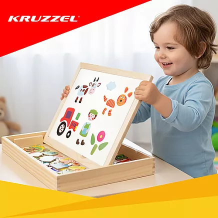 Kruzzel 25637 double-sided educational board