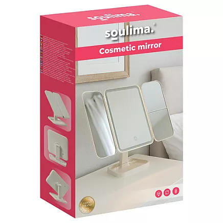 LED folding cosmetic mirror Soulima 26952