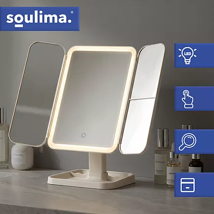 LED folding cosmetic mirror Soulima 26952