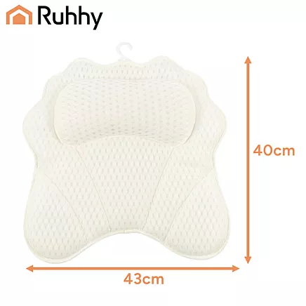 Relaksācijas vannas spilvens Ruhhy 27050 galvas balsts ar 6 piesūcekņiem