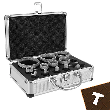 Diamond hole saws - set of 13 Bigstreen 27012