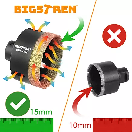 Diamond hole saws - set of 7 Bigstreen 27080