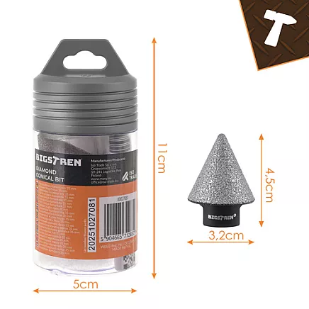 35mm Bigstretch Diamond Conical Cutter 27081