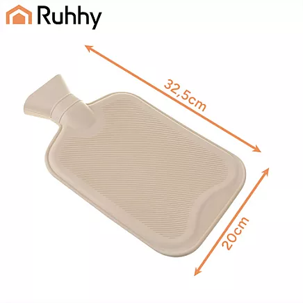 Liels gumijas termofors 1,8 l ar plīša pārvalku