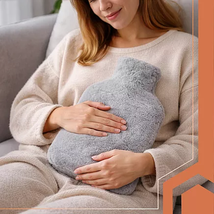 Liels gumijas termofors 1,8 l ar plīša pārvalku