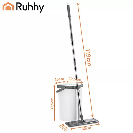 Mop dwukomorowy 11L z nakładkami Ruhhy 27232