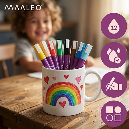 Akrila marķieru komplekts 8 gab. akmeņiem