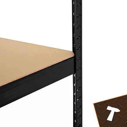 Regał magazynowy - czarny 150x75x30 Bigstren