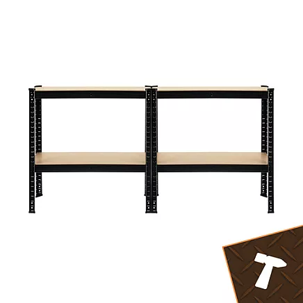 Regał magazynowy - czarny 150x75x30 Bigstren