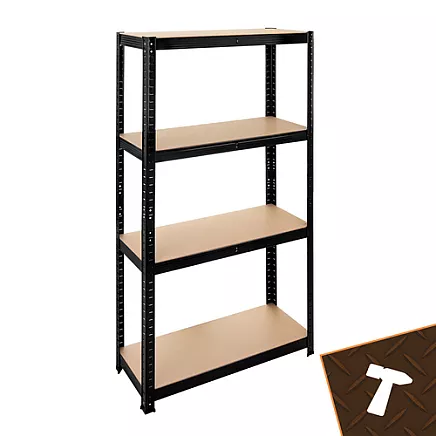 Regał magazynowy - czarny 150x75x30 Bigstren