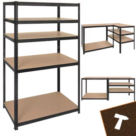 Regał magazynowy - czarny 180x100x60 Bigstren