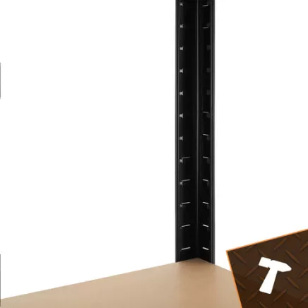 Regał magazynowy - czarny 180x100x60 Bigstren