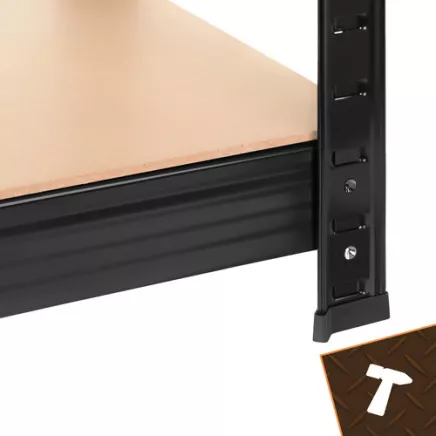 Regał magazynowy - czarny 180x100x60 Bigstren