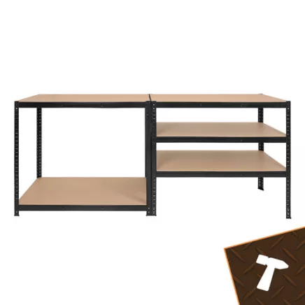 Regał magazynowy - czarny 180x100x60 Bigstren