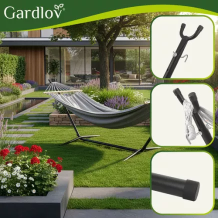 Garden hammock 200x150cm Gardlov with frame 27293