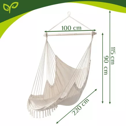 Swing - hanging chair 210cm beige Gardlov