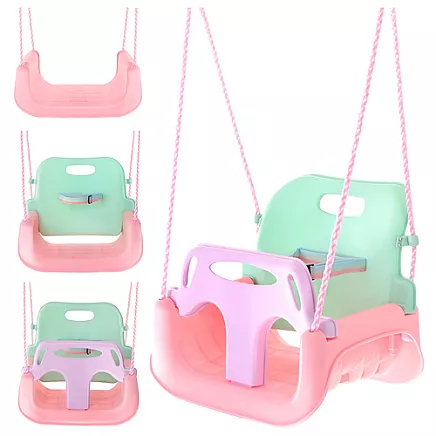 Kruzzel 3-in-1 pastel childrens swing