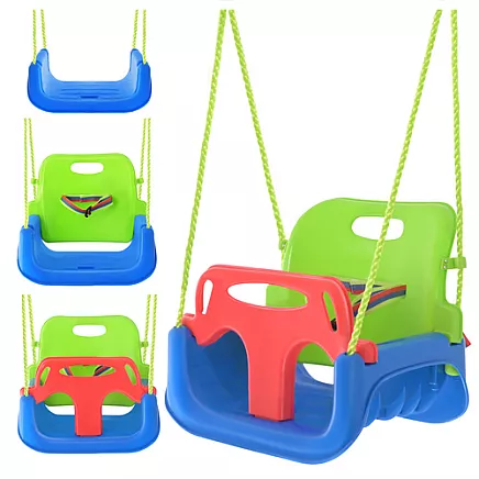 Kruzzel 3-in-1 green and blue childrens swing