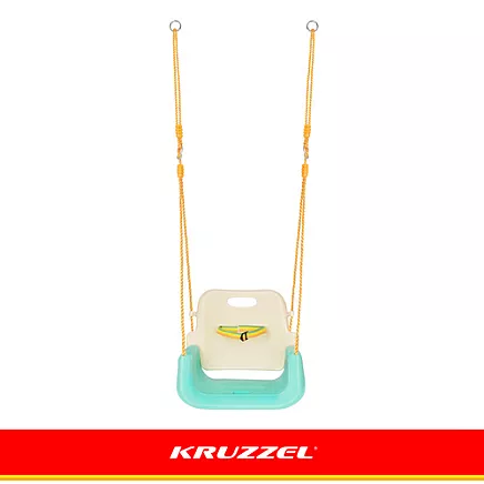 Kruzzel 3-in-1 Cream and Turquoise Childrens Swing