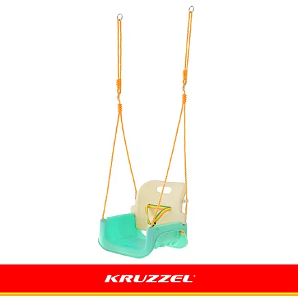 Kruzzel 3-in-1 Cream and Turquoise Childrens Swing
