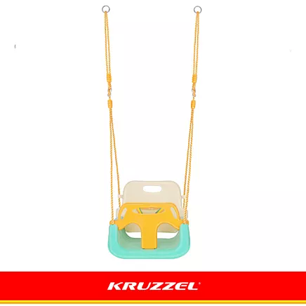 Kruzzel 3-in-1 Cream and Turquoise Childrens Swing