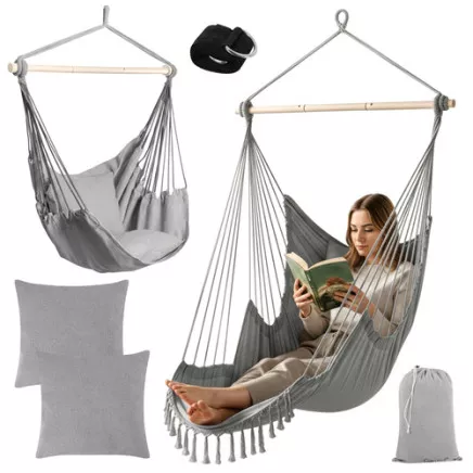 Swing - hanging chair 210cm gray Gardlov