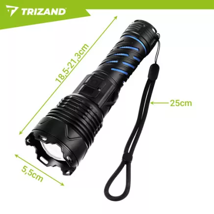 Tactical flashlight 1500lm Trizand 26949